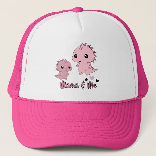 Boné Dinossauro Rosa Fofo (Frente)
