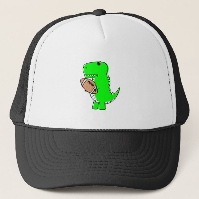 Boné Dinossauro Verde Adora Futebol (Frente)