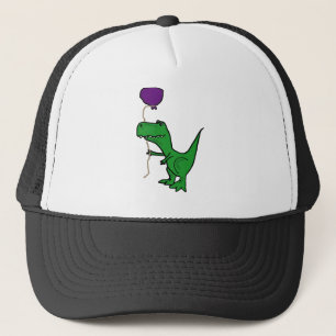 Boné Dinossauro verde engraçado de Trex que guardara o