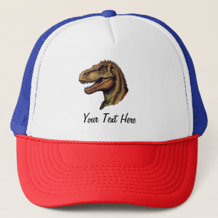 Boné Dinossauro Verde Vermelho Personalizado T-Rex Tyra