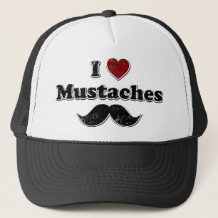 Boné Distante I Heart Mustaches Design