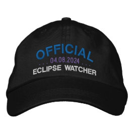 Boné Dito Oficial de Observação de Eclipse Preto