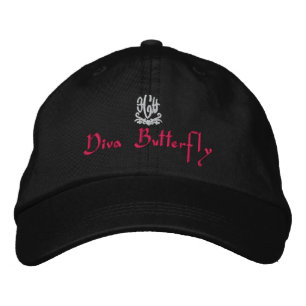 Boné Diva Borboleta Preta