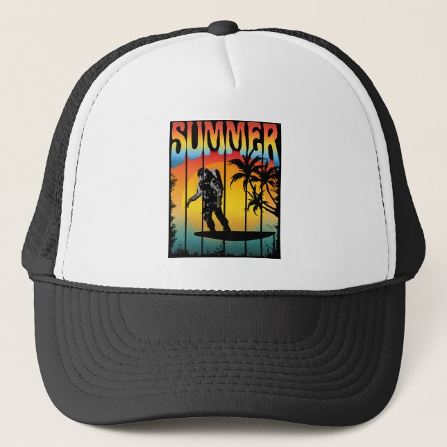 BONÉ DIVERÃO ENGRAÇADO ASTRONAUTA PÔR DO SOL (Frente)