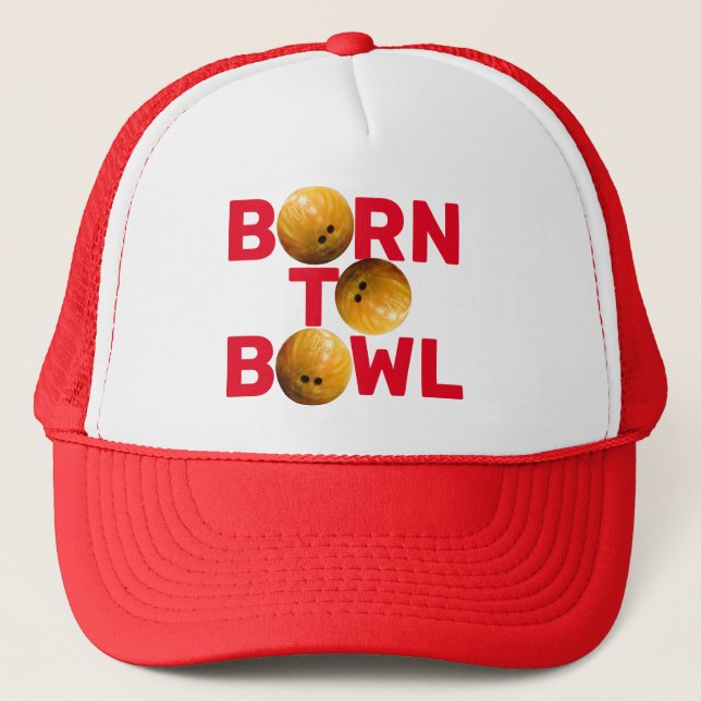 Boné Diversão De Boliche De Bowler De nascer (Frente)