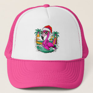 Boné Diversão Festiva de Flamingo no Paraíso