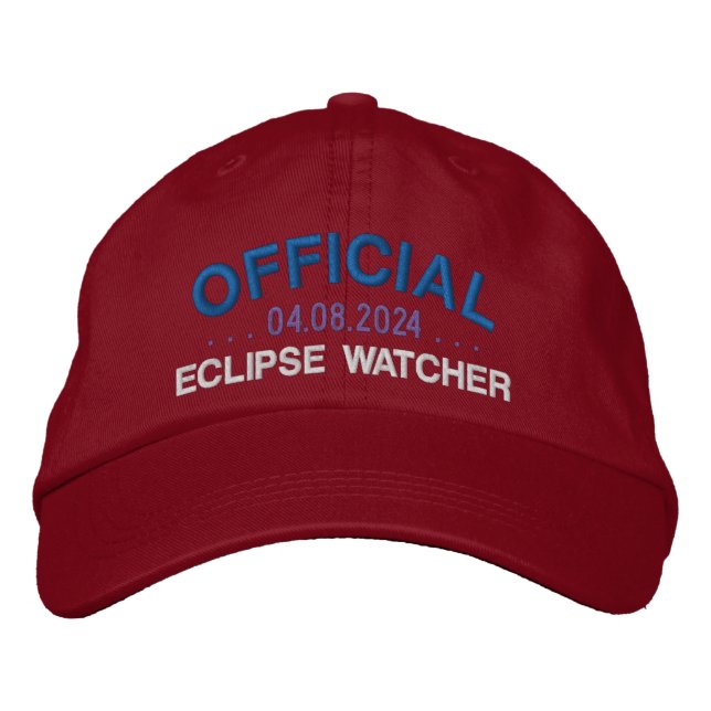 Boné Diversão Oficial do Eclipse Watcher Dizendo Vermel (Frente)