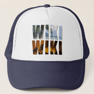 Boné do camionista de "Wiki-Wiki" com o impressão
