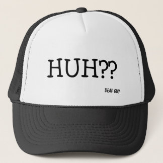 boné do Camionista-estilo, "HUH??" na parte