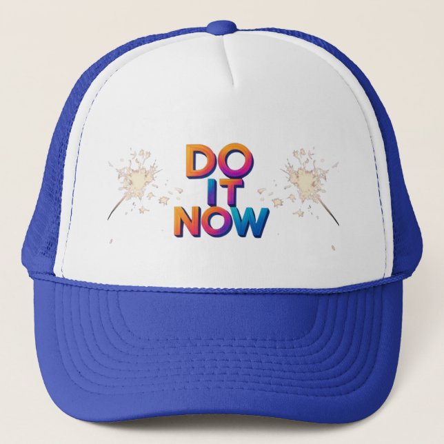 Boné Do It Now Quote Cap – Motivational Action Hat (Frente)