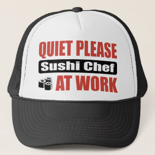 Boné Do silêncio cozinheiro chefe de sushi por favor n