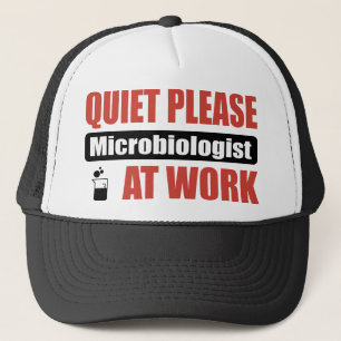 Boné Do silêncio microbiologista por favor no trabalho