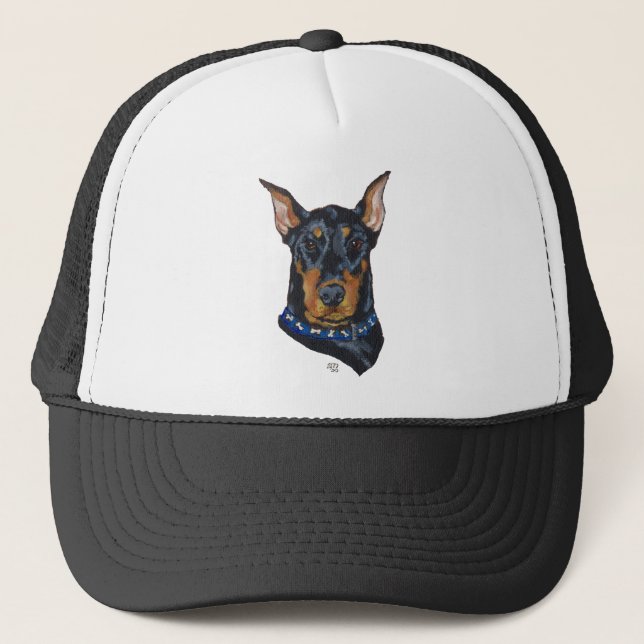 Boné Doberman Pinscher Preto (Frente)