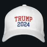Boné Donald Trump para o Presidente Eleitoral 2024 Dour<br><div class="desc">"Trump 2024" Red,  falso ouro e azul,  legal,  bordado boné / chapéu para os americanos mostrarem seu apoio a Donald Trump para presidente nas eleições presidenciais de 2024. Faz eleições excelentes / presente político para a família,  amigos e para você.</div>