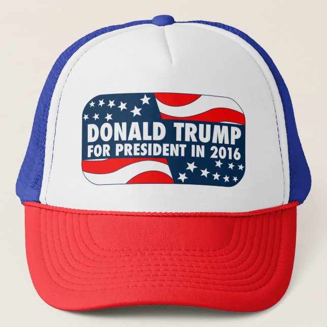 Boné Donald Trump para o presidente em 2016 (Frente)