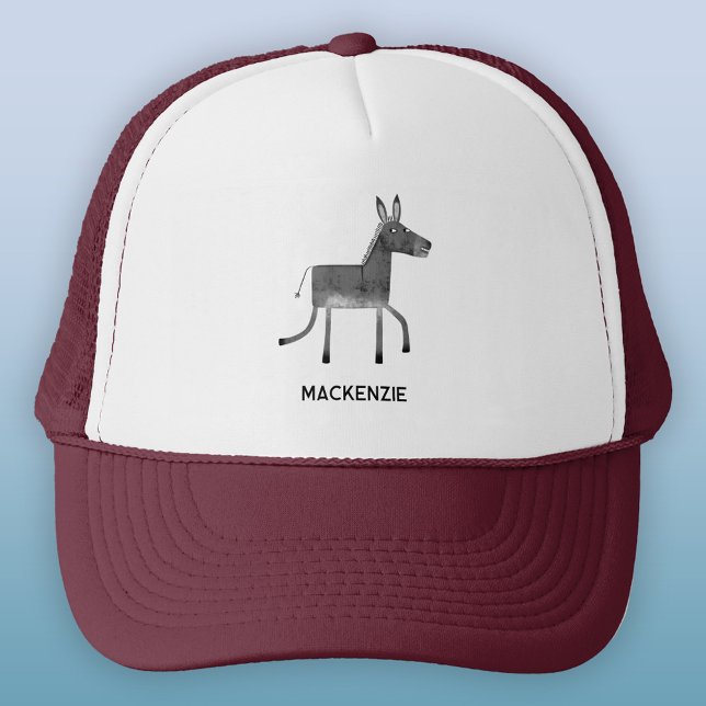 Boné Donkey Personalizado (Fun personalized name donkey trucker hat for animal lovers)