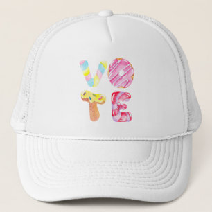 Boné Donuts e Doces Divertidos Vão Votar