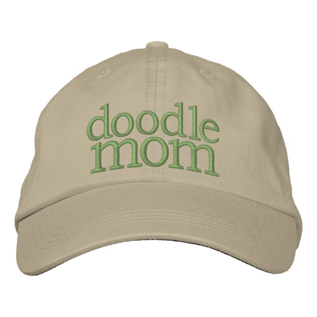 Boné "Doodle MOM"  Dog Lover Embroidered Ball Cap (Frente)