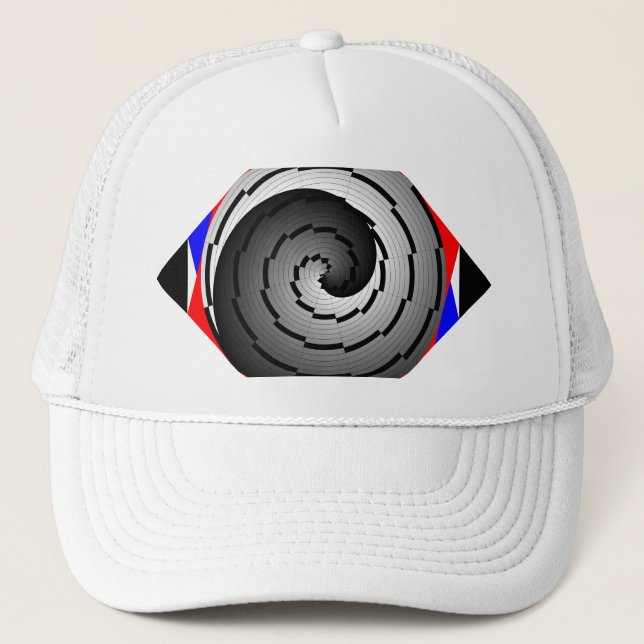 Boné Double Yin Yang Spiral por Kenneth Yoncich (Frente)