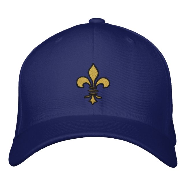 Boné Dourado/Fleur de lis bordado chapéu (Frente)