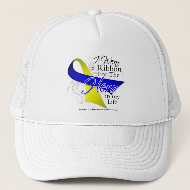 Boné Down Syndrome Ribbon Hero in My Life (Frente)