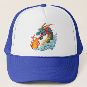 Boné dragão de chifre azul