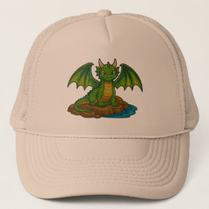 Boné Dragão verde fofo