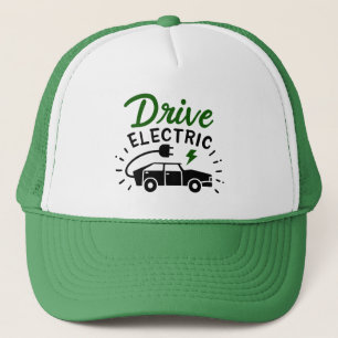 Boné Drive Electric Green Black Automobile 