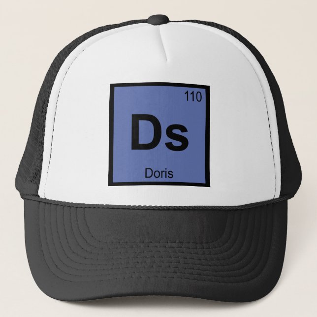 Boné Ds - Doris Greek Chemistry Periodic Table Symbol (Frente)
