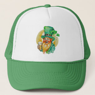 Boné Duende Alegre Bebendo Cerveja Shamrock Brew Pub