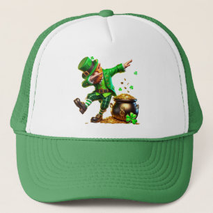 Boné Duende Dabbing Dia de São Patrício Pote de Ouro