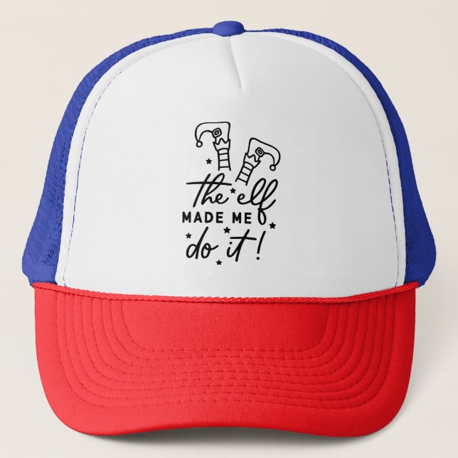 Boné Duende de Natal engraçado me fez fazer isso Engraç (Frente)