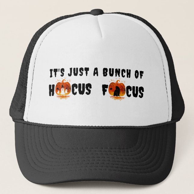 Boné É Apenas um Monte de Hocus Pocus Abóbora Halloween (Frente)