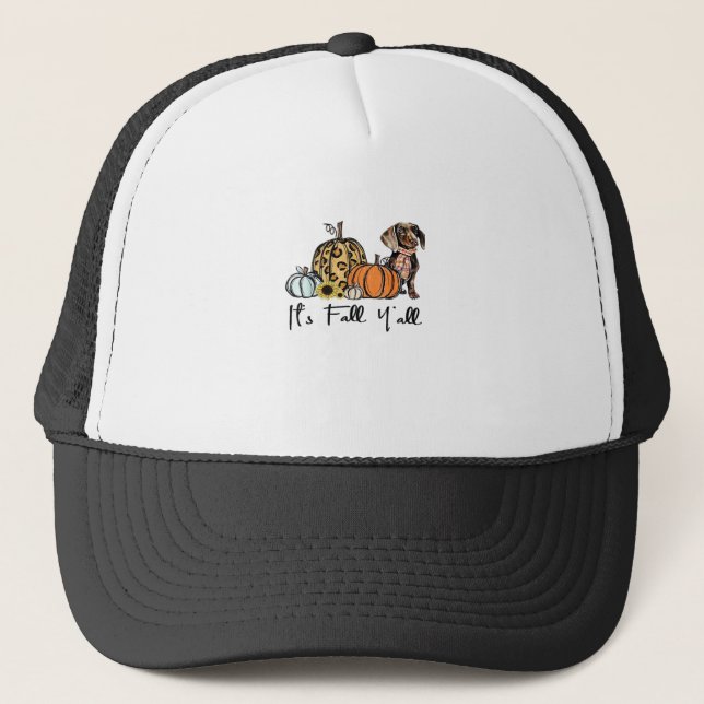 Boné É Fall Y’all Dachshund Funny Casual (Frente)