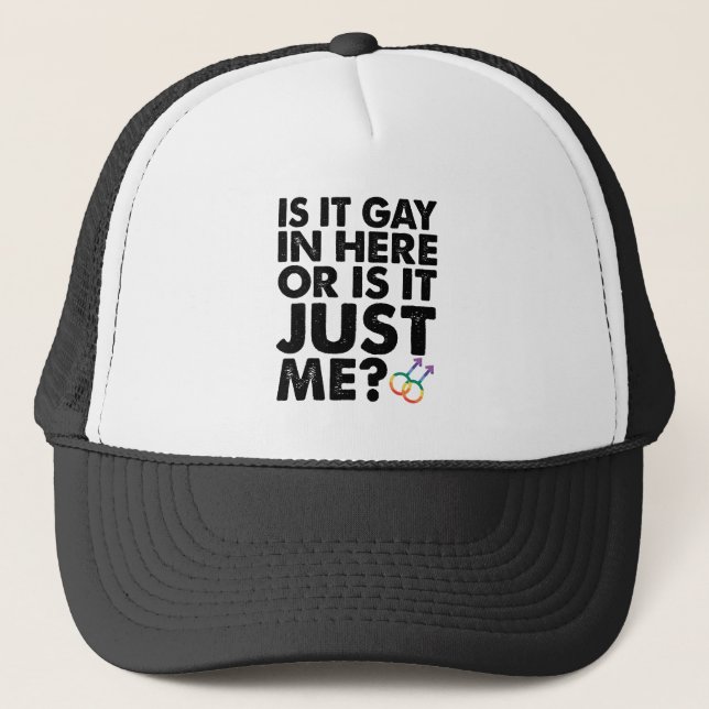 Boné É Gay Aqui Ou É Só Eu LGBT Orgulho (Frente)