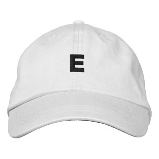 Boné E - Monograma de Letra Gorro Bonito Adorável-Encan