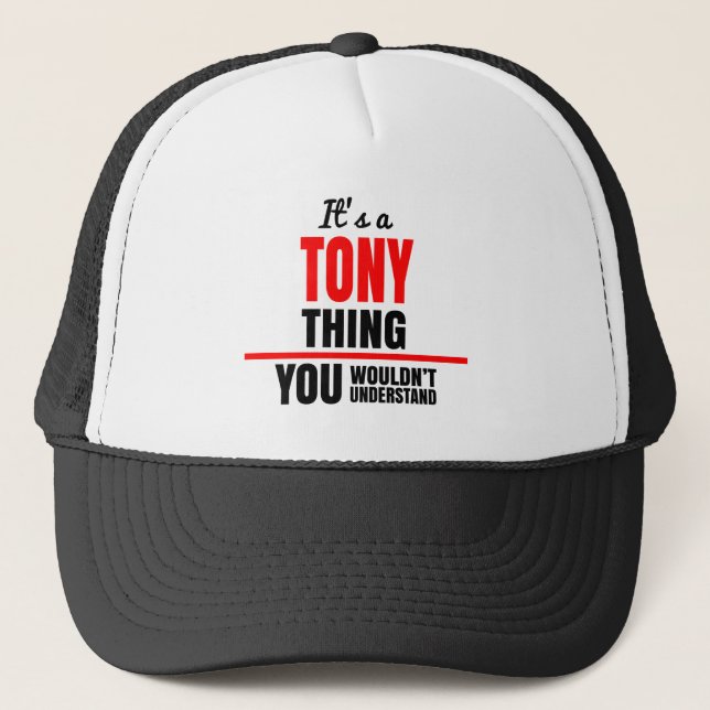 Boné É uma coisa de Tony que você não entenderia (Frente)