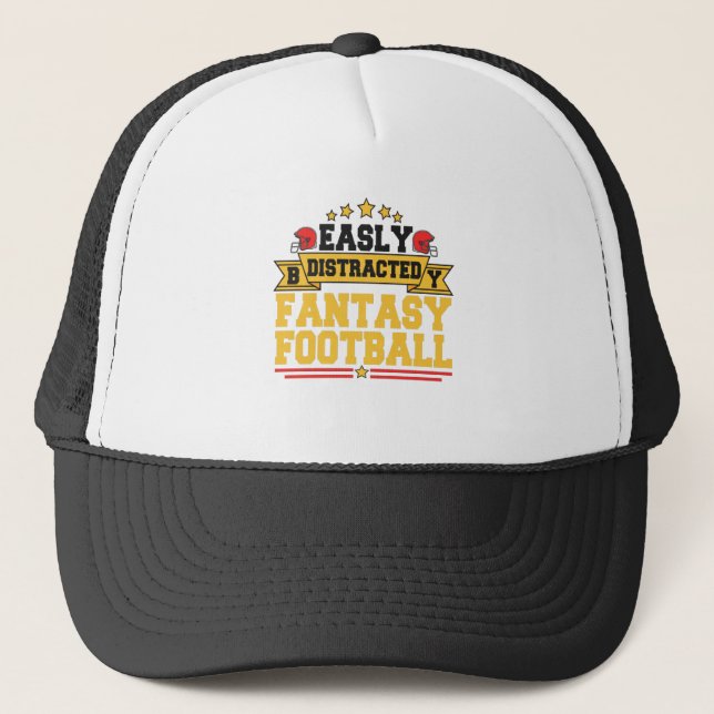 Boné Easily Distracted By Fantasy Football Funny Gift (Frente)