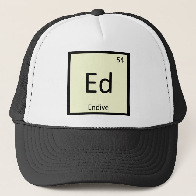 Boné Ed - Química de Alface Endíve Mesa Periódica (Frente)