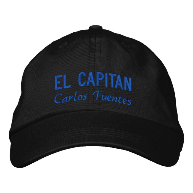 Boné El Capitan Espanhol Azul de Pesca Personalizado (Frente)