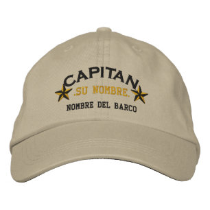Boné EL ESPANHOL Capitan Nombre del barco y SU nombre.