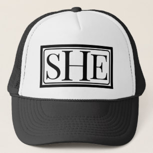 Boné Ela pronuncia-se Transgender Trucker Hat