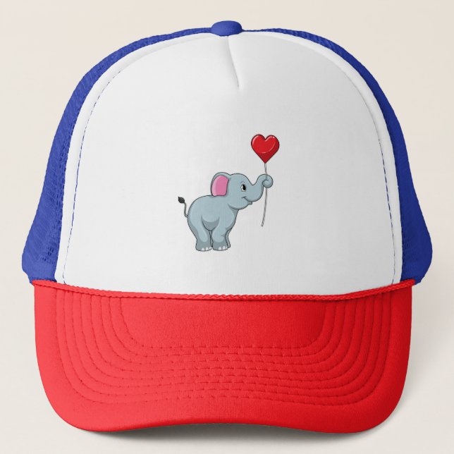 Boné Elefante com balão de coração (Frente)