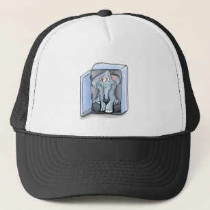 Boné Elefante de desenho animado sentado dentro de gela