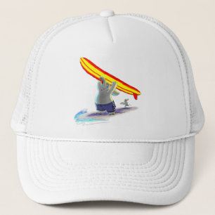 Boné elefante surfando