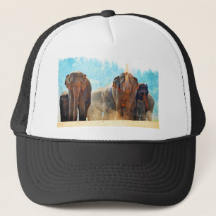 Boné Elefantes Animais Safari Destino Paz Amor