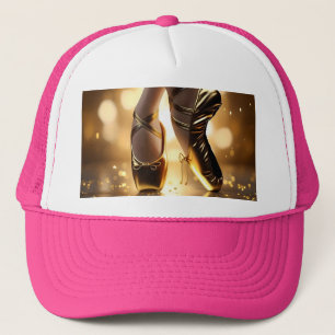 Boné Elegância do ouro: Ballerina Calçados no Dourado B