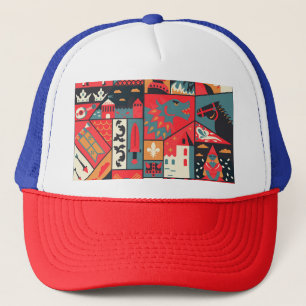 Boné Elegância medieval: Design de padrão sem costura