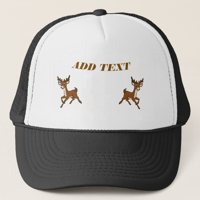 Boné Elegant Deer Left and Right sides Images ADD TEXT  (Frente)
