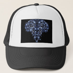 Boné Elegante Blue Sparkly Swirl Hat